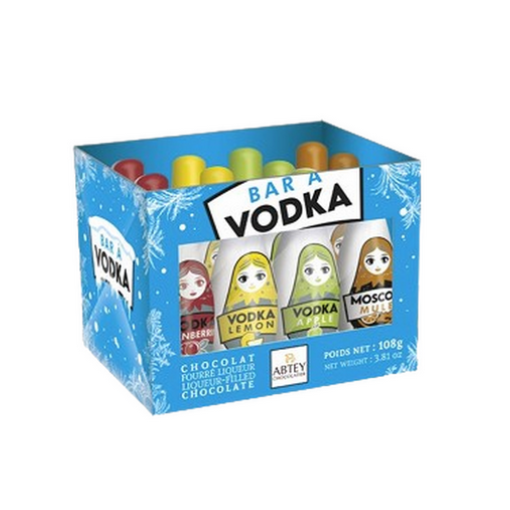 Abtey Bar a Vodka - czekoladowe buteleczki z likierem 108g